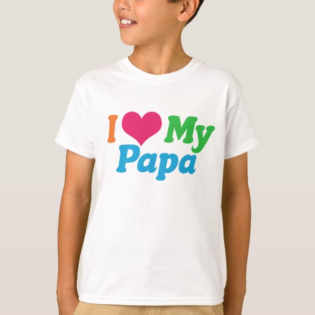 Ich Liebe meine Papa-Kinder T-Shirt (Vorderseite)