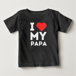 Ich Liebe meine Papa-Liebe Herzgeschenk Baby T-shirt