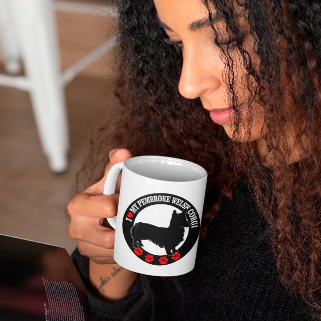 Ich Liebe meine Pembroke Welsh Corgi Kaffee Tasse (Von Creator hochgeladen)