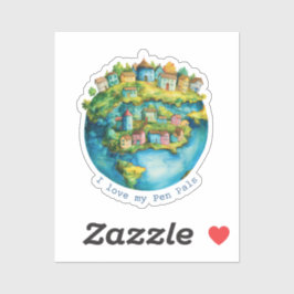 Ich Liebe meine Pen Pals Aufkleber