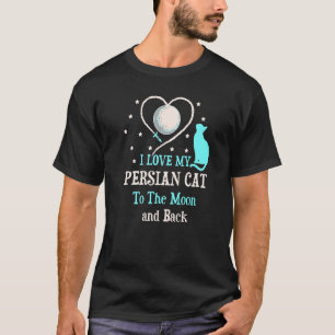 Ich Liebe meine persische Katze an die Moon Cat Ki T-Shirt