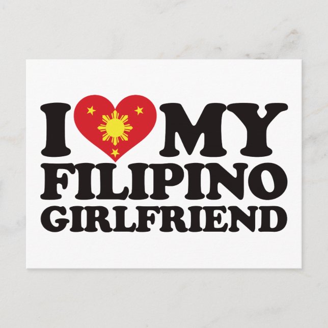 Ich Liebe meine philippinische Freundin Postkarte (Vorderseite)