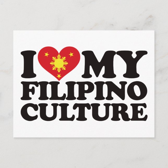 Ich Liebe meine philippinische Kultur Postkarte (Vorderseite)