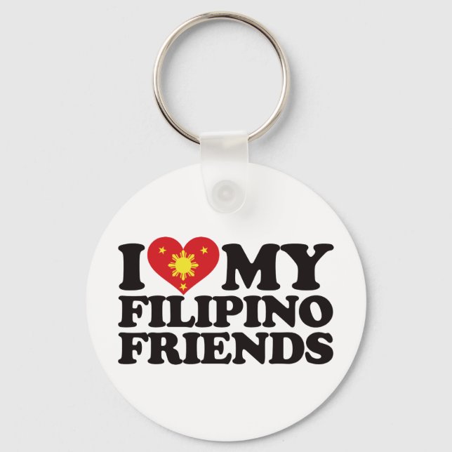 Ich Liebe meine philippinischen Freunde Schlüsselanhänger (Vorderseite)