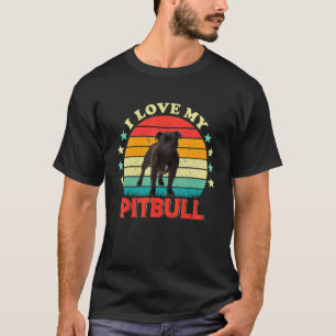 Ich Liebe meine Pitbullen Männer Frauen Liebe Blac T-Shirt