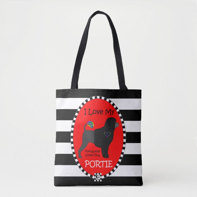 Ich Liebe meine Portie-Tasche Tasche (Vorderseite)
