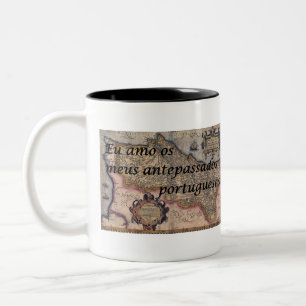 Ich Liebe meine portugiesischen Vorfahren Benutz Zweifarbige Tasse