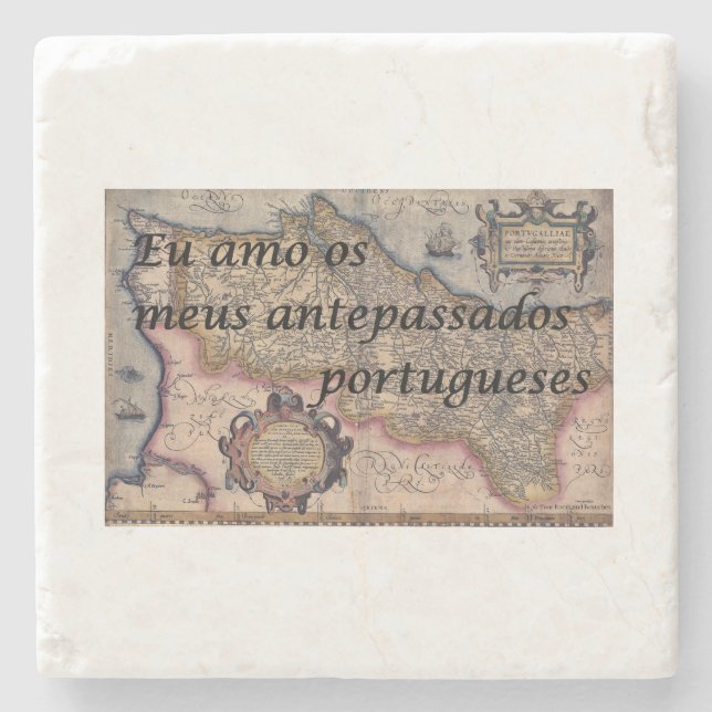 Ich Liebe meine portugiesischen Vorfahren | Zollre Steinuntersetzer (Vorderseite)