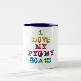 Ich Liebe meine Pygmäen-Ziegen Zweifarbige Tasse