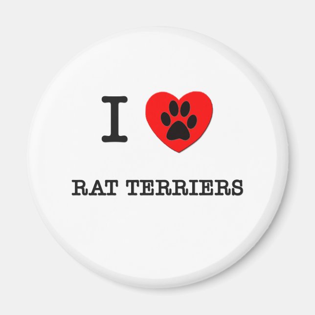 ICH LIEBE MEINE RAT TERRIERS MAGNET (Vorne)