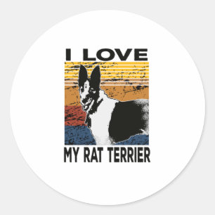 Ich Liebe meine Rattenterrasse, Hundemodus on Runder Aufkleber
