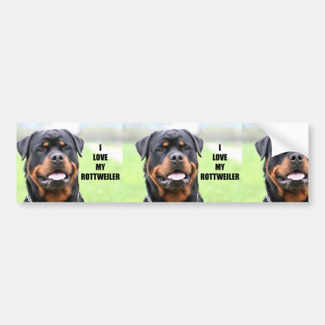 Ich Liebe meine Rottweiler Autoaufkleber (Vorne)