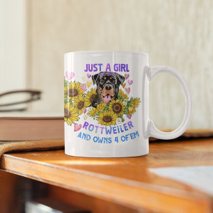 Ich Liebe meine Rottweilers Hund fühlen glühendes  Kaffeetasse