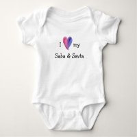 Ich Liebe meine Saba und Savta Baby Bodysuit
