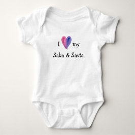 Ich Liebe meine Saba und Savta Baby Bodysuit Strampler