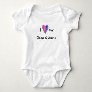 Ich Liebe meine Saba und Savta Baby Bodysuit Strampler