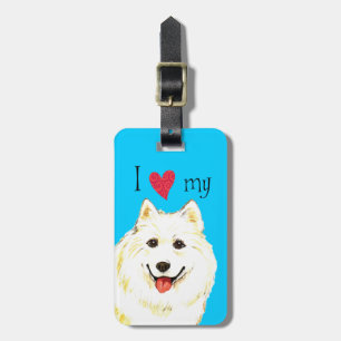 Ich Liebe meine Samoyed Gepäckanhänger