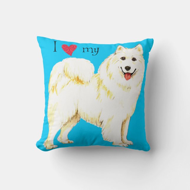 Ich Liebe meine Samoyed Kissen (Vorderseite)