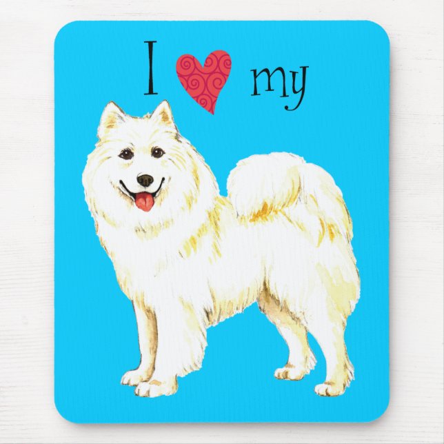 Ich Liebe meine Samoyed Mousepad (Vorne)