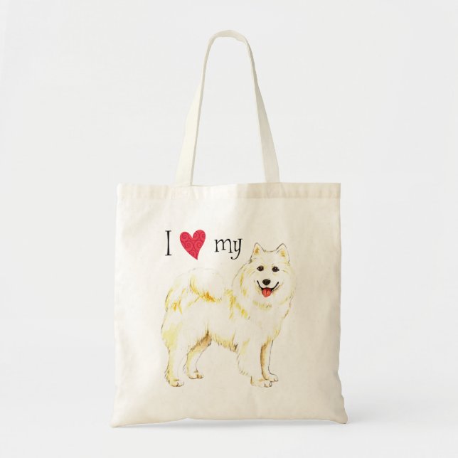 Ich Liebe meine Samoyed Tragetasche (Vorne)