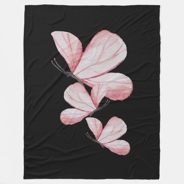 Ich Liebe meine Schmetterlingsgeschenke Fleecedecke (Vorderseite)