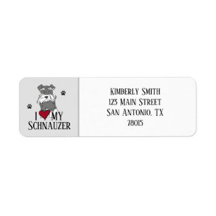 Ich liebe meine Schnauzer-Rücksendeadresse