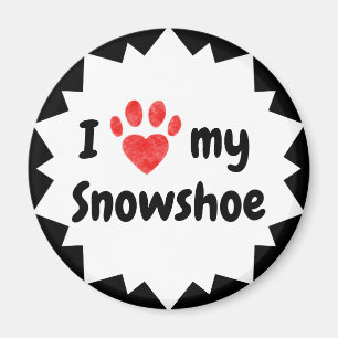 Ich Liebe meine Schneeschuhkatze Magnet