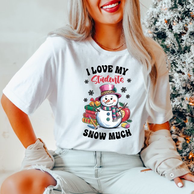 Ich Liebe meine Schüler Weihnachts-T - Shirt (Von Creator hochgeladen)