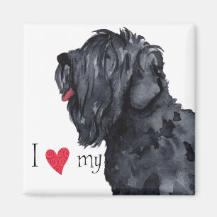Ich Liebe meine schwarzen russischen Terrier Magnet
