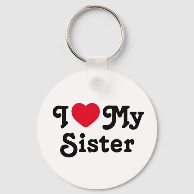 Ich Liebe meine Schwester Schlüsselanhänger (Vorderseite)
