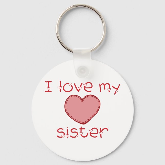 Ich Liebe meine Schwester Schlüsselanhänger (Vorderseite)