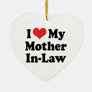 Ich liebe meine Schwiegermutter-Ornament Keramikornament