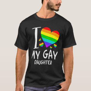 Ich Liebe meine schwule Tochter LGBT Monat Familie T-Shirt