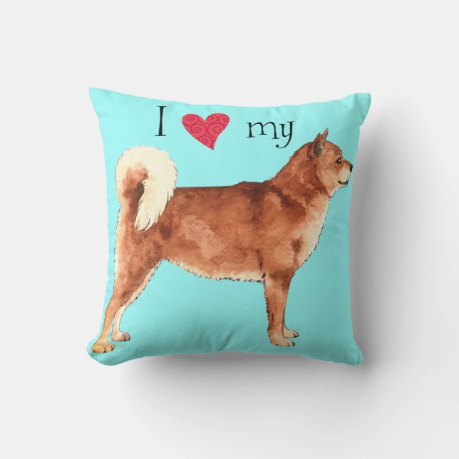 Ich Liebe meine Shiba Inu Kissen (Vorderseite)
