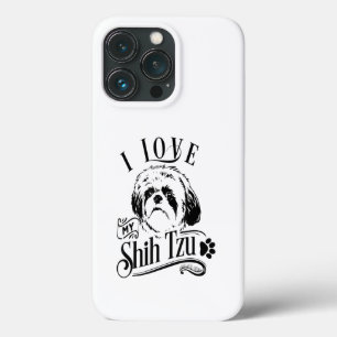 Ich Liebe meine Shih Tzu I Süße Tier Pet Paw Dog L Case-Mate iPhone Hülle