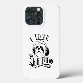 Ich Liebe meine Shih Tzu I Süße Tier Pet Paw Dog L Case-Mate iPhone Hülle
