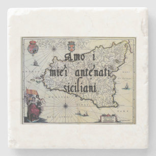 Ich Liebe meine sizilianischen Vorfahren Zollrec Steinuntersetzer