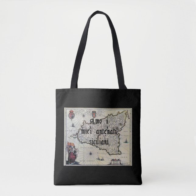 Ich Liebe meine sizilianischen Vorfahren | Zolltar Tasche (Vorderseite)