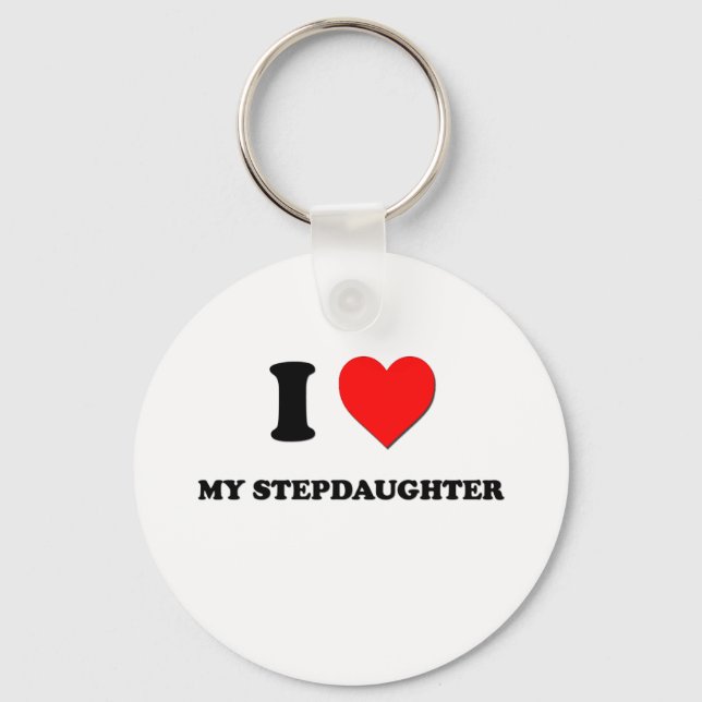 Ich Liebe meine Steptochter Schlüsselanhänger (Vorderseite)