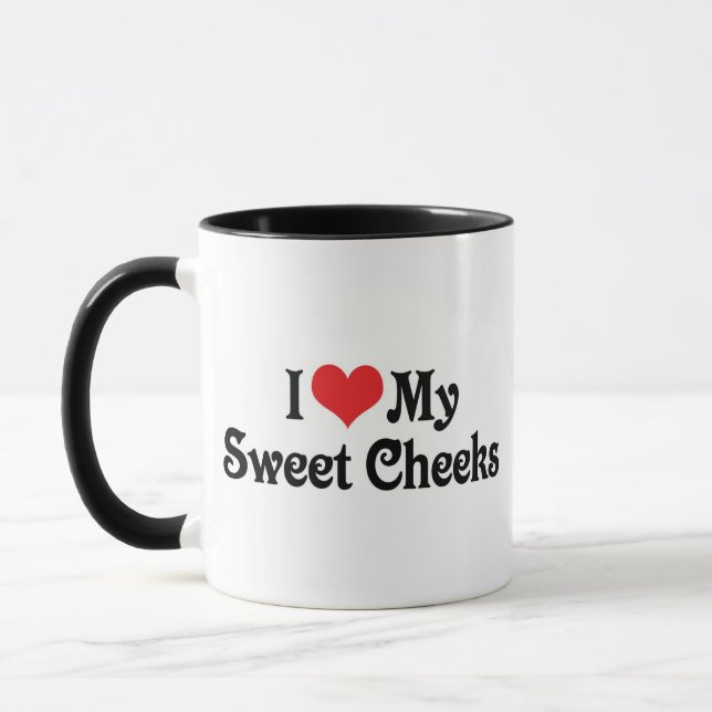 Ich Liebe meine süßen Wangen Tasse (Links)