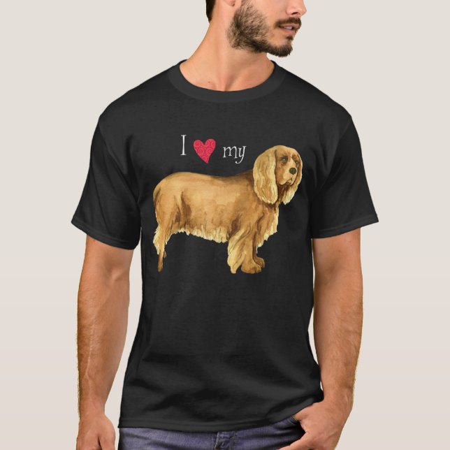 Ich Liebe meine Sussex Spanisch T-Shirt (Vorderseite)