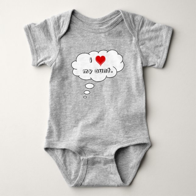 Ich Liebe meine Tante dachte, Blase Baby Strampler (Vorderseite)