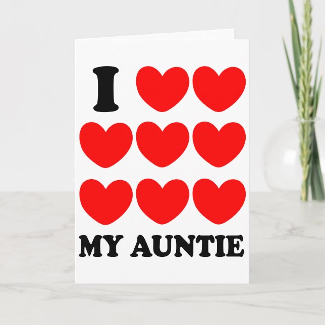 Ich Liebe meine Tante Karte (Vorderseite)