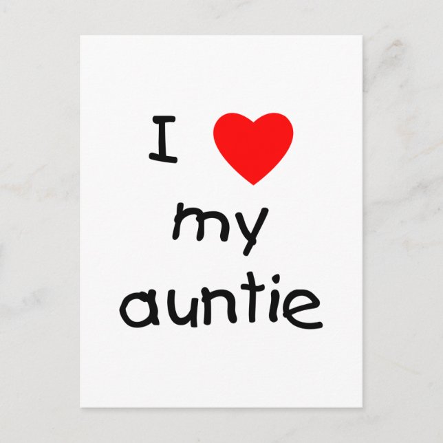 Ich Liebe meine Tante Postkarte (Vorderseite)