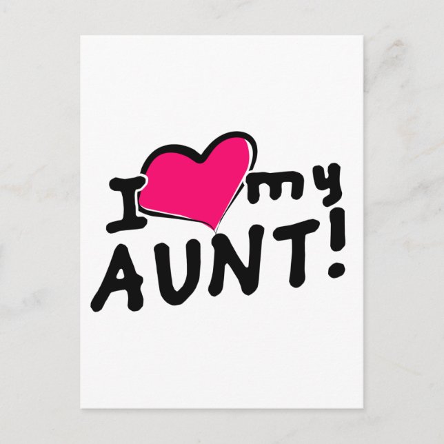 Ich Liebe meine Tante! Postkarte (Vorderseite)