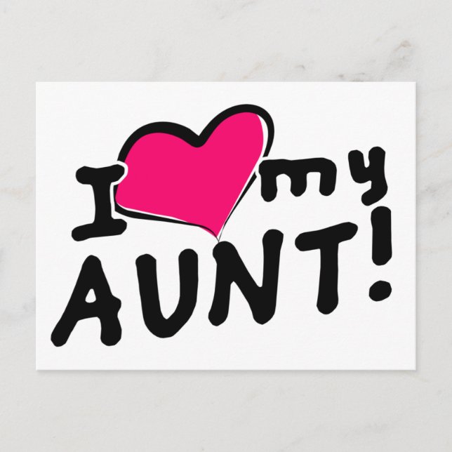 Ich Liebe meine Tante! Postkarte (Vorderseite)