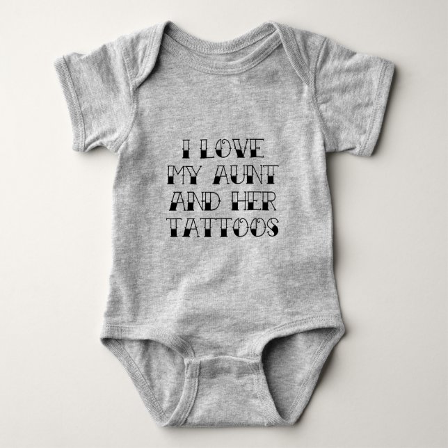 Ich Liebe meine Tante und ihre Tattoos Baby Strampler (Vorderseite)