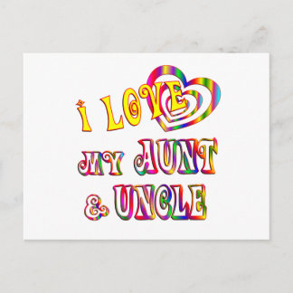 Ich Liebe meine Tante und meine Onkel Postkarte