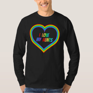 Ich Liebe meine Tanten Open Gay Loved Stolz Paren T-Shirt