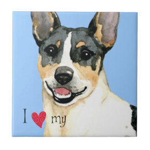 Ich Liebe meine Teddy Roosevelt Terrier Fliese